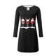 thumbnail image 3 of Vestido de jersey de manga larga con cuello redondo informal a la moda con estampado navideño sexy para mujer Pompotops  hdfakjf1018, 3 of 4
