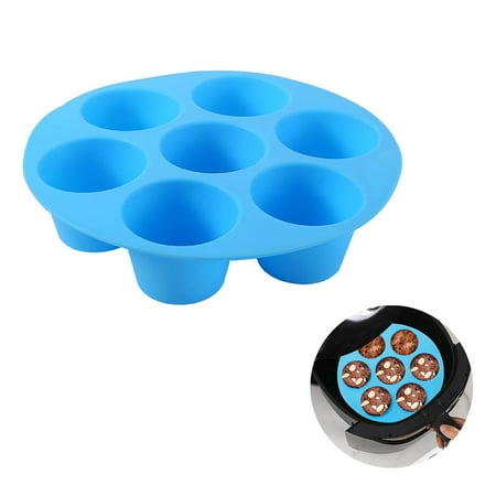 

Silicone Cupcake Pan Non-stick Muffin Tin For Air Fryer And Oven Bpa Free (black 7 Cups) 18x4cm