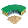 thumbnail image 3 of HILABEE Wooden Train Round House with 5 Ways Switch Tracks Imaginative Play Wood Train, 3 of 9