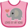 thumbnail image 3 of Inktastic Loved by My Nona Grandma Boys or Girls Baby Bib, 3 of 4