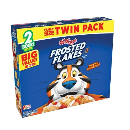 Kellogg's Frosted Flakes Breakfast Cereal Twin Pack 48 oz 2 (Best Way To Eat Corn Flakes)