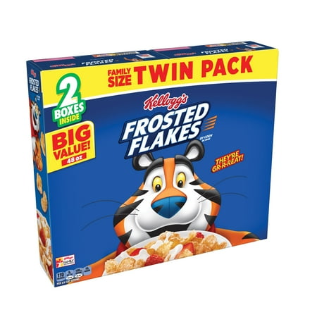 Kellogg's Frosted Flakes Breakfast Cereal Twin Pack 48 Oz 2 Ct 