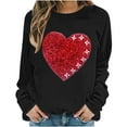 thumbnail image 6 of ZyeKqe Sweatshirts for Women Plus Size Valentines Day Printed Tops Fleece Lined Long Sleeve Shirts Fashion Clothes, 6 of 6