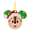 thumbnail image 3 of Disney Parks Chip 'n Dale Festive Mickey Icon Plate Christmas Ornament New W Tg, 3 of 3