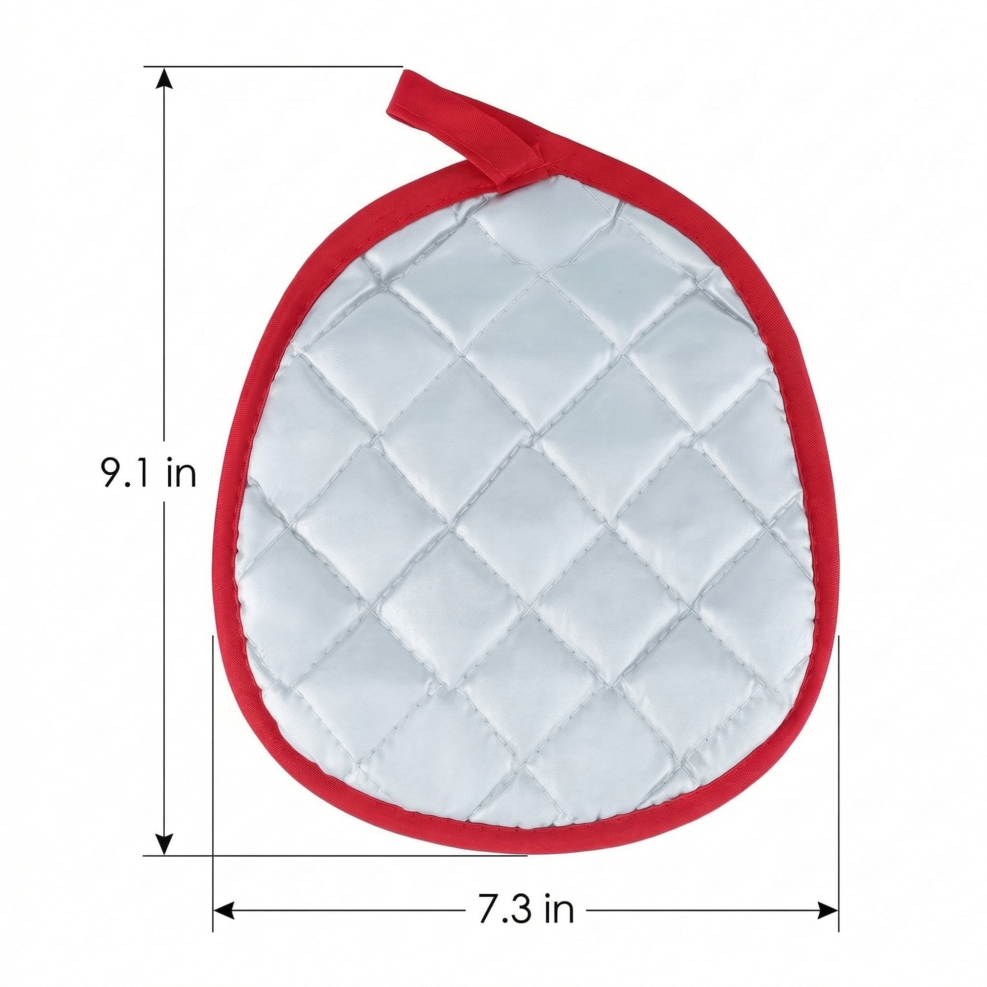 Unique Bargains 2Pcs Cotton Linen Pot Heat Resistant Trivets Hot Pads Red 2Pcs