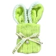 thumbnail image 3 of Easter Bunny Fleece Towel, Soft Fluffy Cute Animal Shaped Towel, Highly Absorbent Quick Drying Bath Towel, Perfect Holiday Gift for Family, 3.54*5.9in, Green, 3 of 6