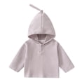 thumbnail image 1 of Infant Cotton Hooded Sweatshirts, Cute Button Up Pullover for Baby, 0-3Y, 1 of 3