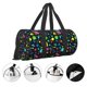 thumbnail image 3 of Fotbe Geometric 1980s Styled Bolsa Deportiva de Lona Plegable con Estampado, Bolsa de Gimnasio con Bolsillo Seco/Húmedo, Bolsa de Viaje Ultraligera de Gran Capacidad, 3 of 6