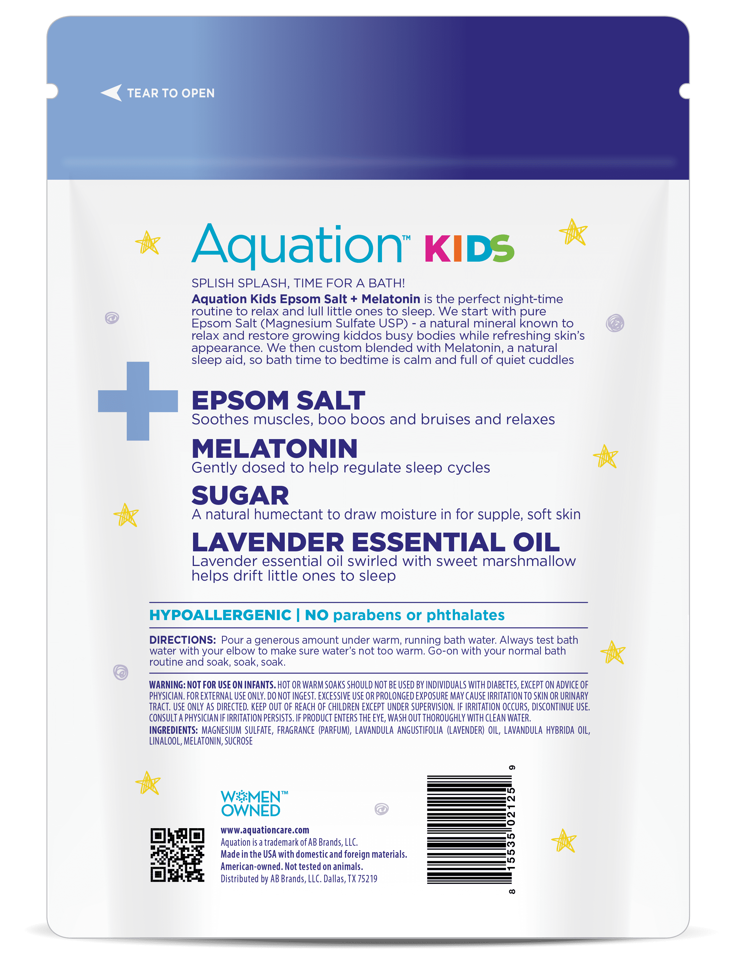 Aquation Kids Epsom Salt Sleepy Time 3 lbs Bag