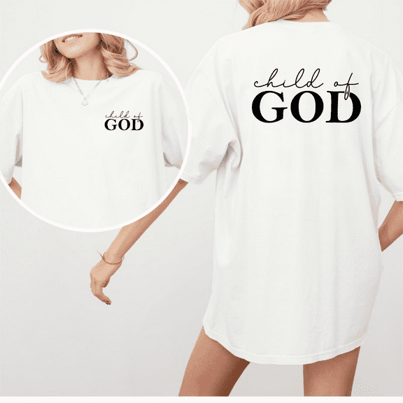 Child of God Print Tshirt White Graphic Tees Shirts S-5XL Faith Christian Casual Trendy Classic Tops