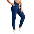 thumbnail image 6 of Mifsaly Jogger Pants for Women Drawstring Elastic Waist Tapered Joggers Breathable Slim Fit Running Exercise Outdoor Athletic Bottoms with Pockets Blue,XL, 6 of 9