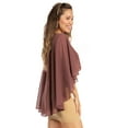 thumbnail image 4 of Sakkas Anya Women's Soft Chiffon Wedding Bridesmaid Bridal Cape Wrap Bolero Shrug - Brown - One Size, 4 of 5