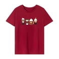 thumbnail image 1 of Camiseta para mujer con cuello redondo, camiseta básica de moda para uso diario y vacaciones L, 1 of 7