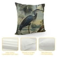 thumbnail image 4 of Creowell Throw Pillow Cover Blue Louisiana Heron Bird Drawing Nature Vintage Home Decor Pillowcases Square Pillow Cases Cushion Covers for Sofa Couch Bed 12x12in, 4 of 5