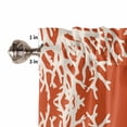 thumbnail image 5 of Kitchen Curtains 54 Inches length, Coastal Coral Window Treatment Curtain Drapes, Orange White Ocean Marine Nautical Beach Thermal Insulated Drapes for Basement Hotel RV, 42"x54", 2 Panels, 5 of 7