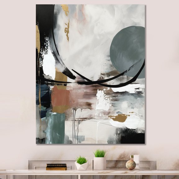 DESIGN ART Designart "Exploring Boho Simplicity Ii" Abstract Canvas Art Print 16 in. wide x 32 in. high