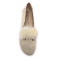thumbnail image 4 of Women’s Loafer Flats with Faux Fur and Gold Chain Accent – Soft Suede-Like Slip-On Shoes – Comfortable Casual Dress Flats for Work, Office, Travel, or Everyday Wear, 4 of 5
