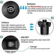 Rybozen Electric Air Pump for Inflatables,Portable Quick-Fill Air Pump with 3 Nozzles,110-120V, Inflator & Deflator