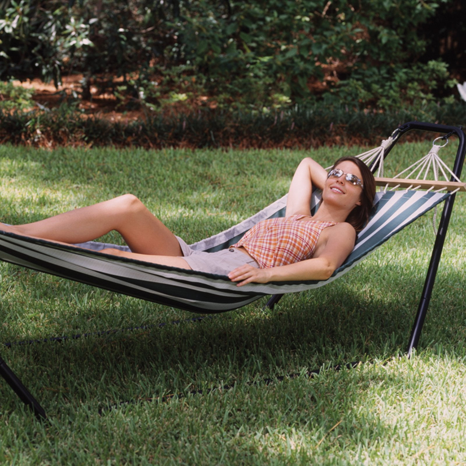 Texsport Crystal Bay Fabric Single Hammock with Steel Stand by Power Sales and Advertising