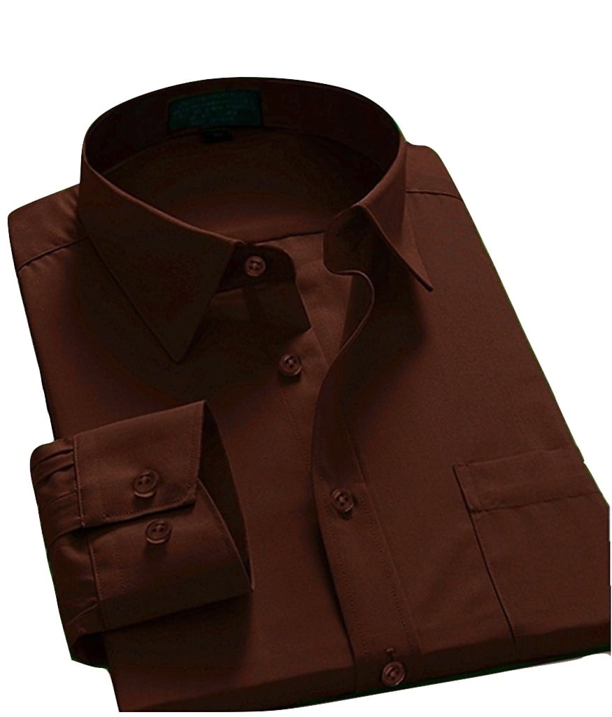 brown formal shirts