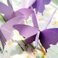 thumbnail image 2 of Five 3 Meters Butterfly Garland 3D Paper Color Flag Party Decoration Wedding Baby Shower Home Decoration Purple, 2 of 5