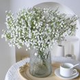 thumbnail image 3 of 10 flores artificiales, flores de plástico realistas para el aliento del bebé, Gypsophila artificial (blanco), 3 of 3
