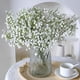 thumbnail image 3 of 10 flores artificiales, flores de plástico realistas para el aliento del bebé, Gypsophila artificial (blanco), 3 of 3