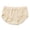 Beige, variant on Women's High Waist Lace Trim Panties - Breathable Ribbed Fabric Double Crotch Design for Daily Comfort, One Size