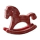 thumbnail image 2 of Caballito de madera mecedor, estatua de gallo, recuerdo navideño, centro de mesa ideal Rojo, 2 of 9