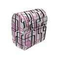 thumbnail image 1 of Geometric Stand Mixer Cover, Sixties Inspired Wavy Lines Vibrant Image Curved Stripes Funky Pattern, Kitchen Appliance Organizer Bag Cover with Pockets, 5 Quarts, Hot Pink White Black, by Ambesonne, 1 of 4