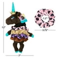 Afro Unicorn 4pc Soft Hair Scrunchies + Plush Unicorn Doll Set Fuzzy