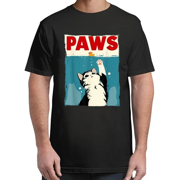 Paws Cat Novelty Graphic Men Women Funny Cat T-Shirt Hot Unisex S-4XL