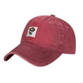 thumbnail image 2 of ZICANCN Adjustable Baseball Cap Women, Punk Monster Pattern Hats for Men Adult Washed Cotton Denim Baseball Caps Fashion, Red, 2 of 8