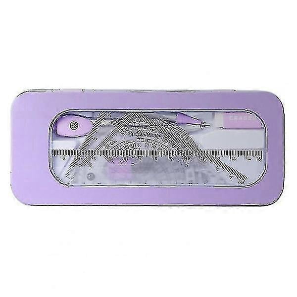 Math Geometry Set Stationery | School Stationery Ruler Set | School Supplies Geometry - Rulers - (Purple)