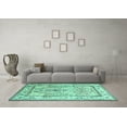 thumbnail image 3 of Ahgly Company Indoor Rectangle Persian Turquoise Blue Traditional Area Rugs, 5' x 7', 3 of 4