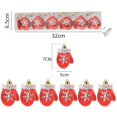 thumbnail image 1 of 6Pcs Simple Shiny Socks Gloves Ornament Xmas Tree Theme Festive Party Pendant, 1 of 8