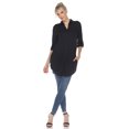 thumbnail image 1 of White Mark Women's Classic Button-Down Tunic Top, 1 of 6
