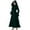 Army Green, variant on Oplxuo Women's Faux Fur Trim Hooded Maxi Coat Elegant Single-Breasted Longline Coat Swing Long Winter Overcoat Outwear