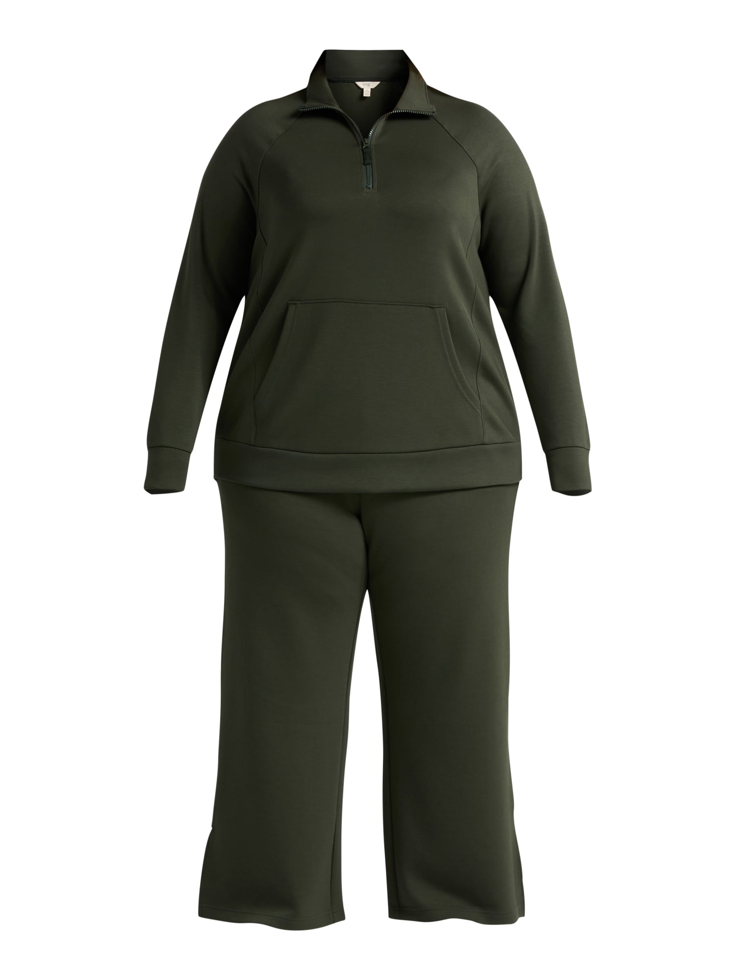 Terra & Sky Women's Plus Scuba Knit Sweatshirt and Sweatpants Set, 2-Piece, Sizes 0X-4X