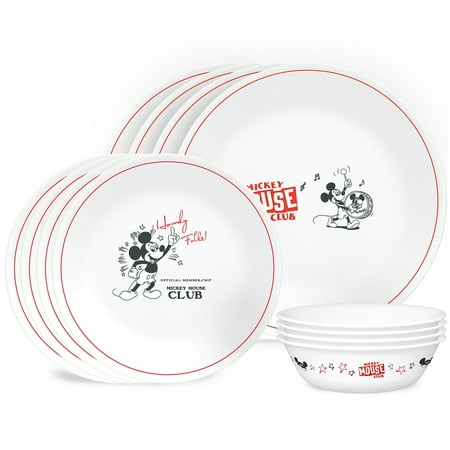 Corelle Disney Commemorative Series, Mickey Mouse Club 12-piece Dinnerware Set