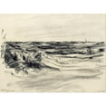 thumbnail image 2 of Max Liebermann 24x19 Black Ornate Framed Double Matted Museum Art Print Titled: Landscape (1870), 2 of 5