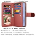 thumbnail image 4 of For Samsung Galaxy S25 Edge Wallet Case with Credit Card Holder for Women Men, Flip PU Leather Wallet Phone Case for Galaxy S25 Edge, Tekcoo Detachable Magnetic Kickstand Cover with Strap, Wine Red, 4 of 8