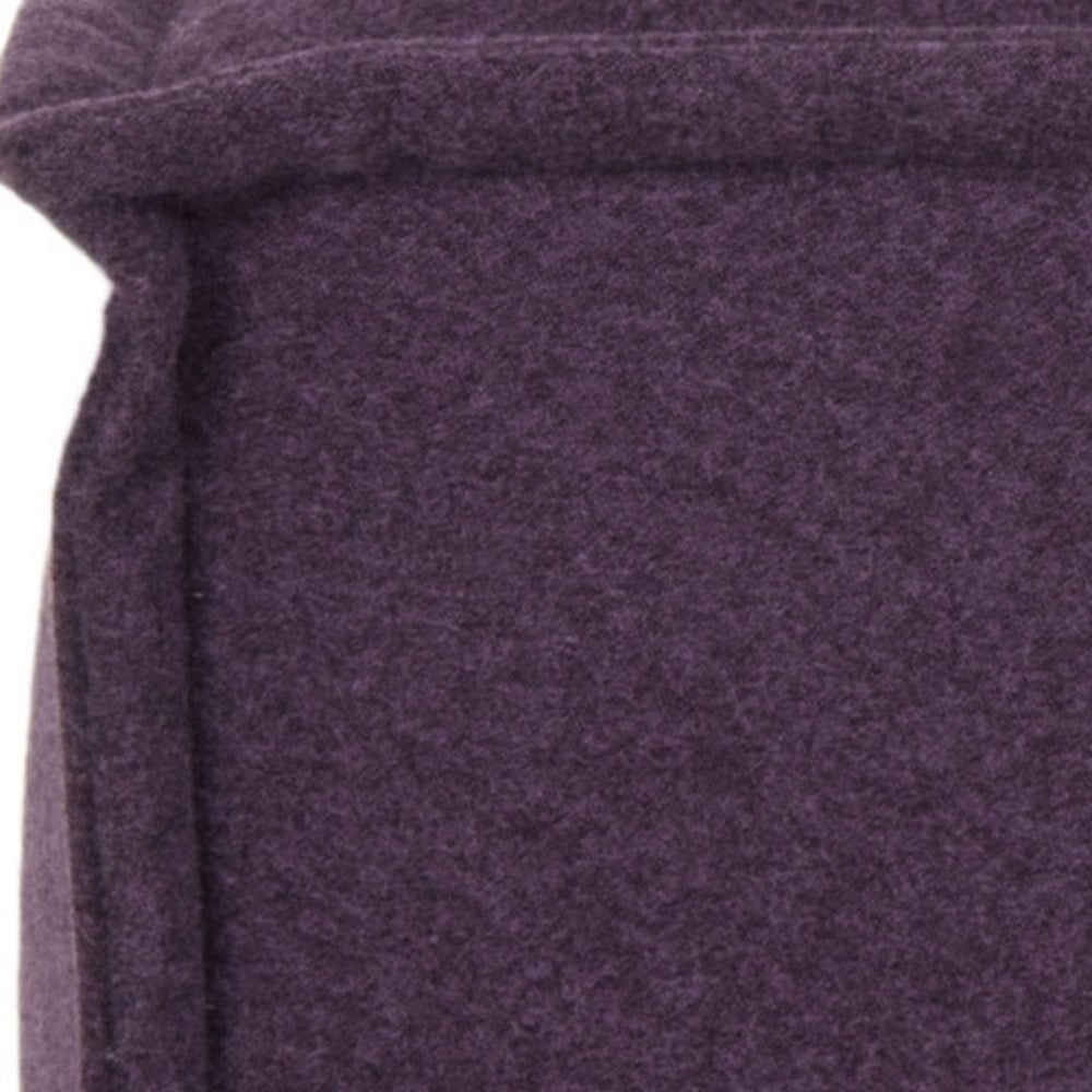 SAFAVIEH Elaine Solid Plush Upholstered Pouf, Plum