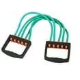 thumbnail image 3 of Expansor de pecho de cinco bandas de goma con cable de alta resistencia para gimnasio, fitness, entrenamiento deportivo, color verde., 3 of 9