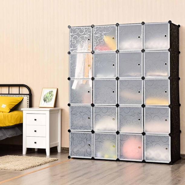 Armoire De Rangement 20 Cubes - Étagère Modulable DIY - 140x175x45 Cm