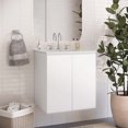 thumbnail image 1 of Modway Bryn 24" Wall-Mount Bathroom Vanity in White White, 1 of 9