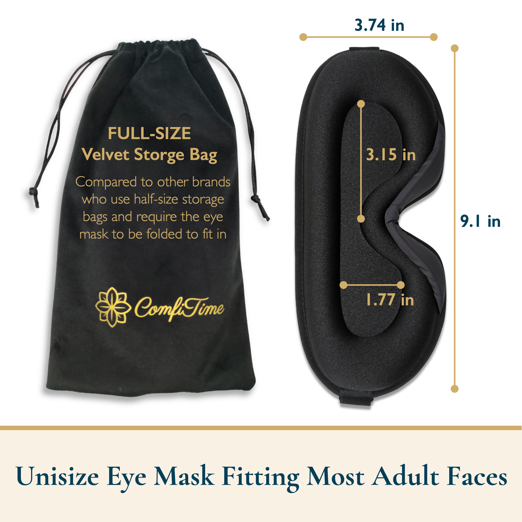 ComfiTime 3D Sleep Mask with Nose Baffle photo 7