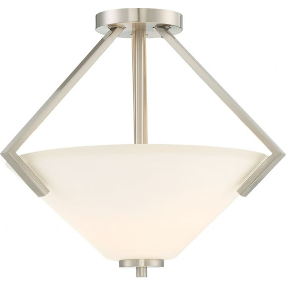 60/6251-Nuvo Lighting-Nome-Two Light Semi-Flush Mount-16.13 Inches Wide by 14 Inches High-Brushed Nickel Finish