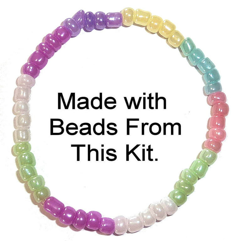 3/4 Pounds Pastel Assorted Seed Beads, Loose Pony Beads for Craft