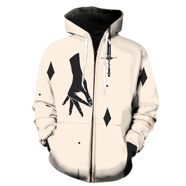 Sudadera con capucha y cremallera para hombre, diseño abstracto de ojos de tigre, estilo hip hop, informal, de gran tamaño, estilo Harajuku, unisex, para primavera